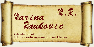 Marina Rauković vizit kartica